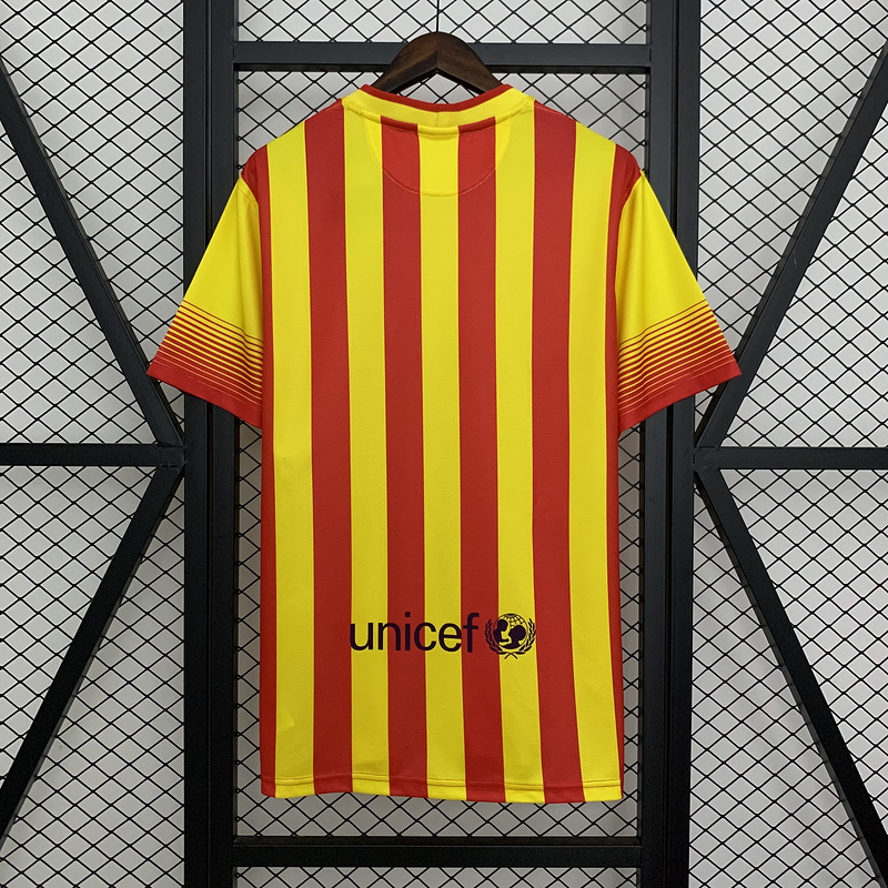 Retro 2013-14 Barcelona away Retro MESSI PIQUE XAVI A.INISTA PUYOL Football jersey