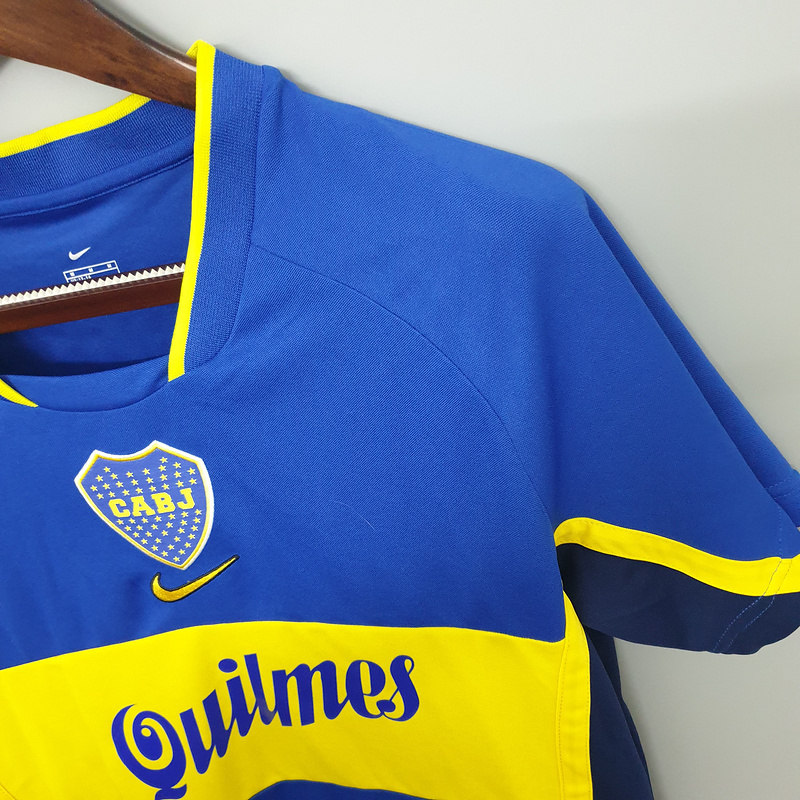 Retro 2001-02 Boca Juniors home Retro Football jersey