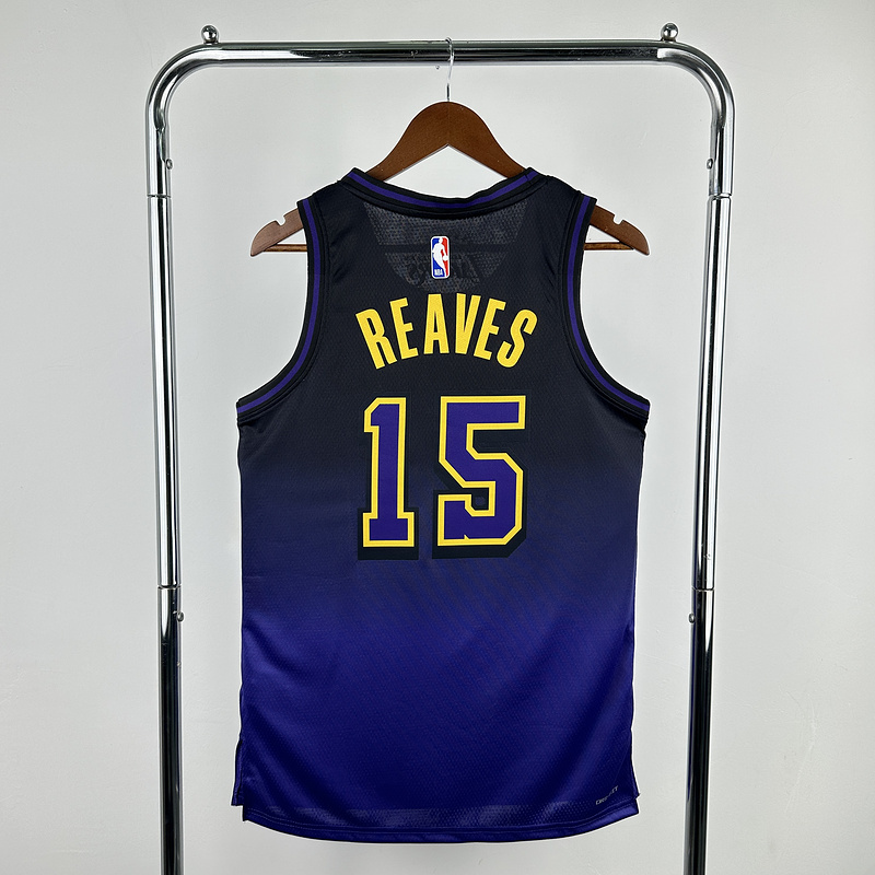 2025 NBA Lakers 15 REAVES Basketball Jersey