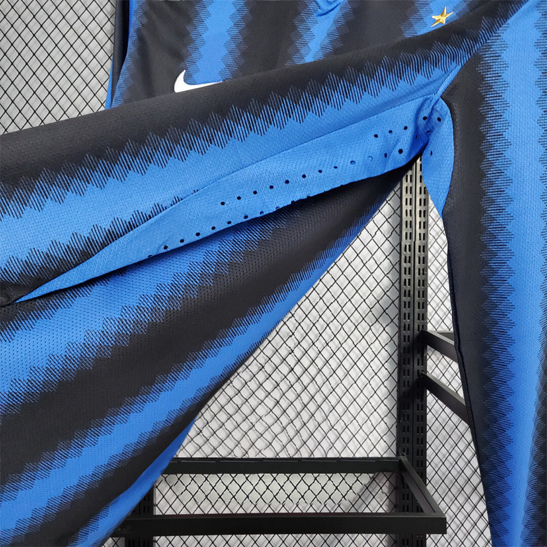 Retro long-sleeved 2010-11 Inter Milan home retro SNSIJDER J.ZANETTI MILITO ETO'O  Football jersey
