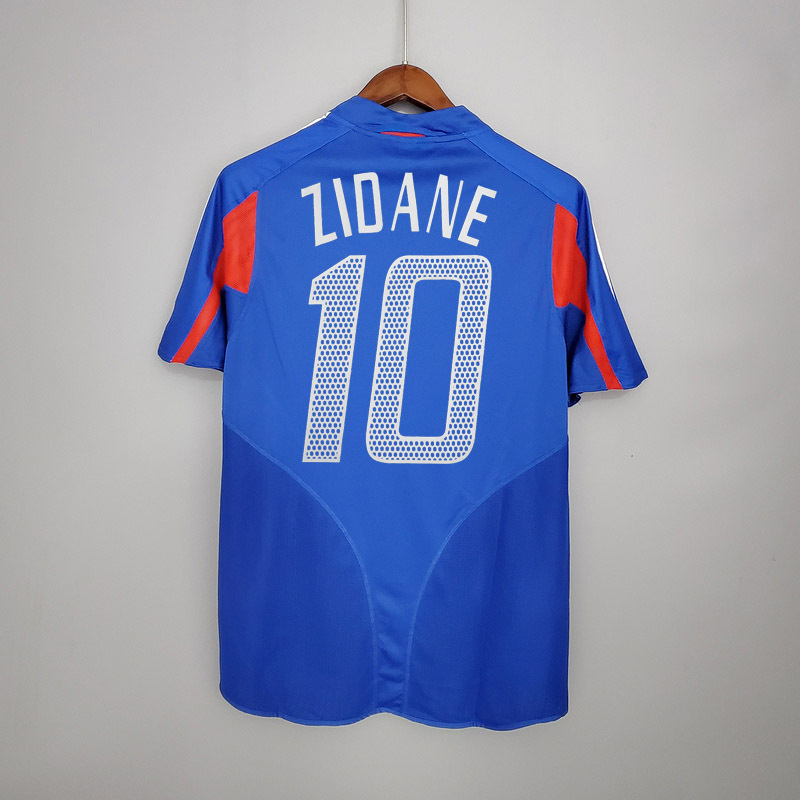 Retro 2004 France home Retro ZIDANE HENRY SUSANNAH CANTONA LIZARAZU Football jersey