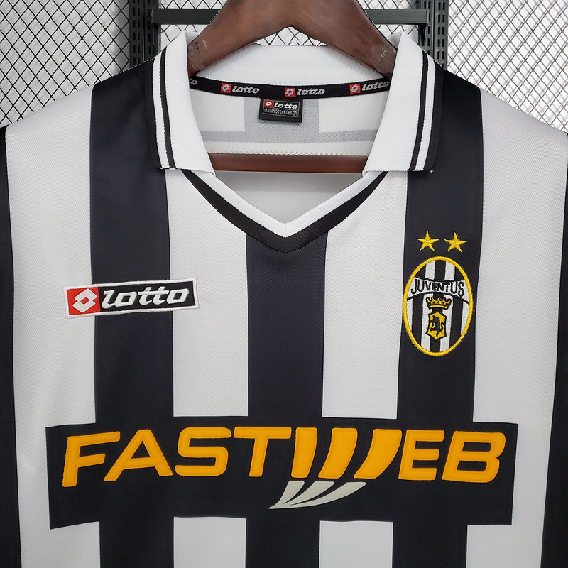 Retro 2001-02 Juventus home retro NEDVED CONTE DEL PIERO ZAMBROTTA  Football jersey