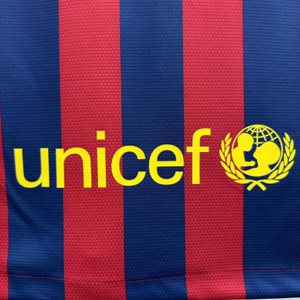 Retro 2013-14 Barcelona Home Retro MESSI PIQUE XAVI A.INISTA PUYOL Football jersey