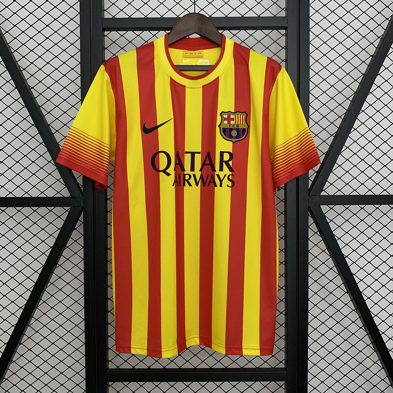 Retro 2013-14 Barcelona away Retro MESSI PIQUE XAVI A.INISTA PUYOL Football jersey