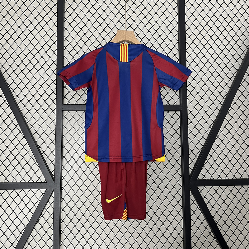 Retro Kids 2005-06 Kids FC Barcelona home Retro XAVI MESSI RONALDINHO Football jersey