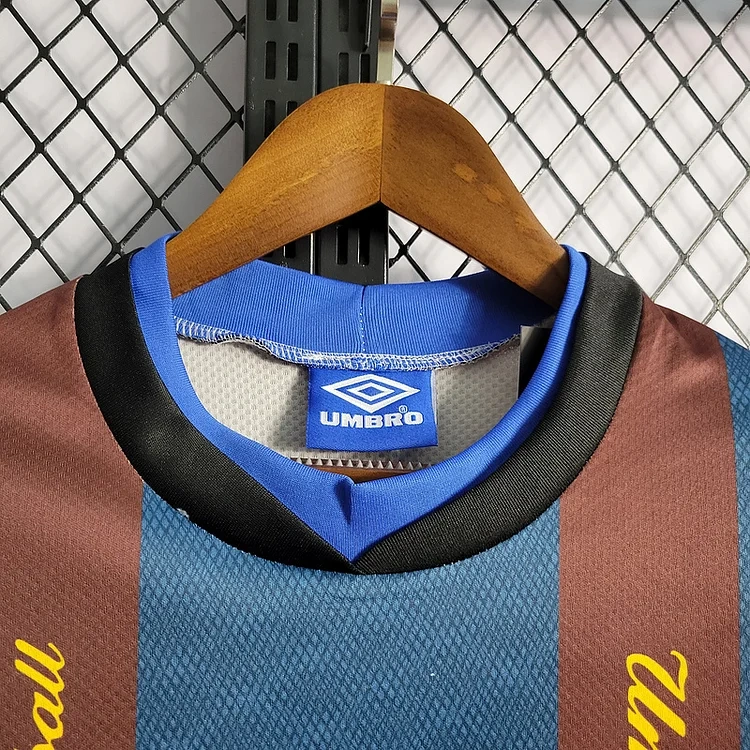 Retro 1994-95 Inter Milan Retro Training Red Blue Football jersey