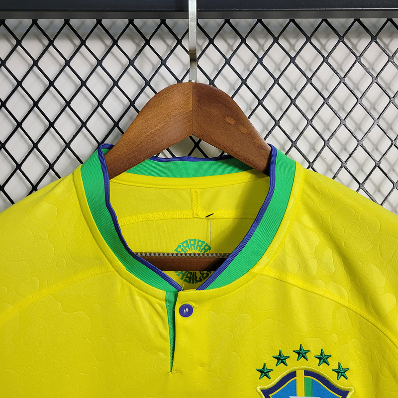 2022-23 Brazil home long-sleeved  VINI JP PAPHINHA CUNHA NAYMAR JR L.PAQUETA Football jersey