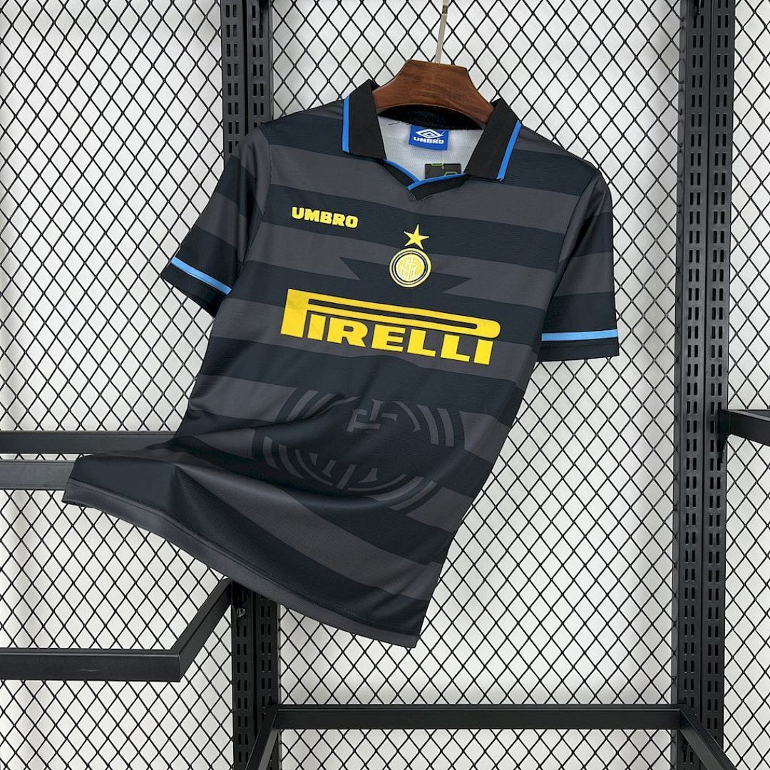 Retro 1997-98 Inter Milan Third away Retro RONALDO MORIERO ZAMORANO WINTER Football jersey