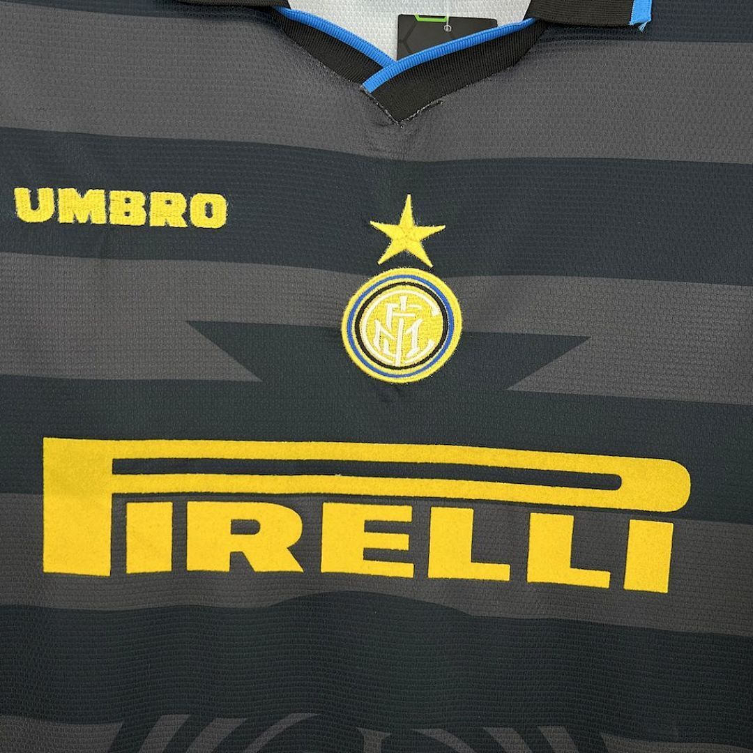 Retro 1997-98 Inter Milan Third away Retro RONALDO MORIERO ZAMORANO WINTER Football jersey