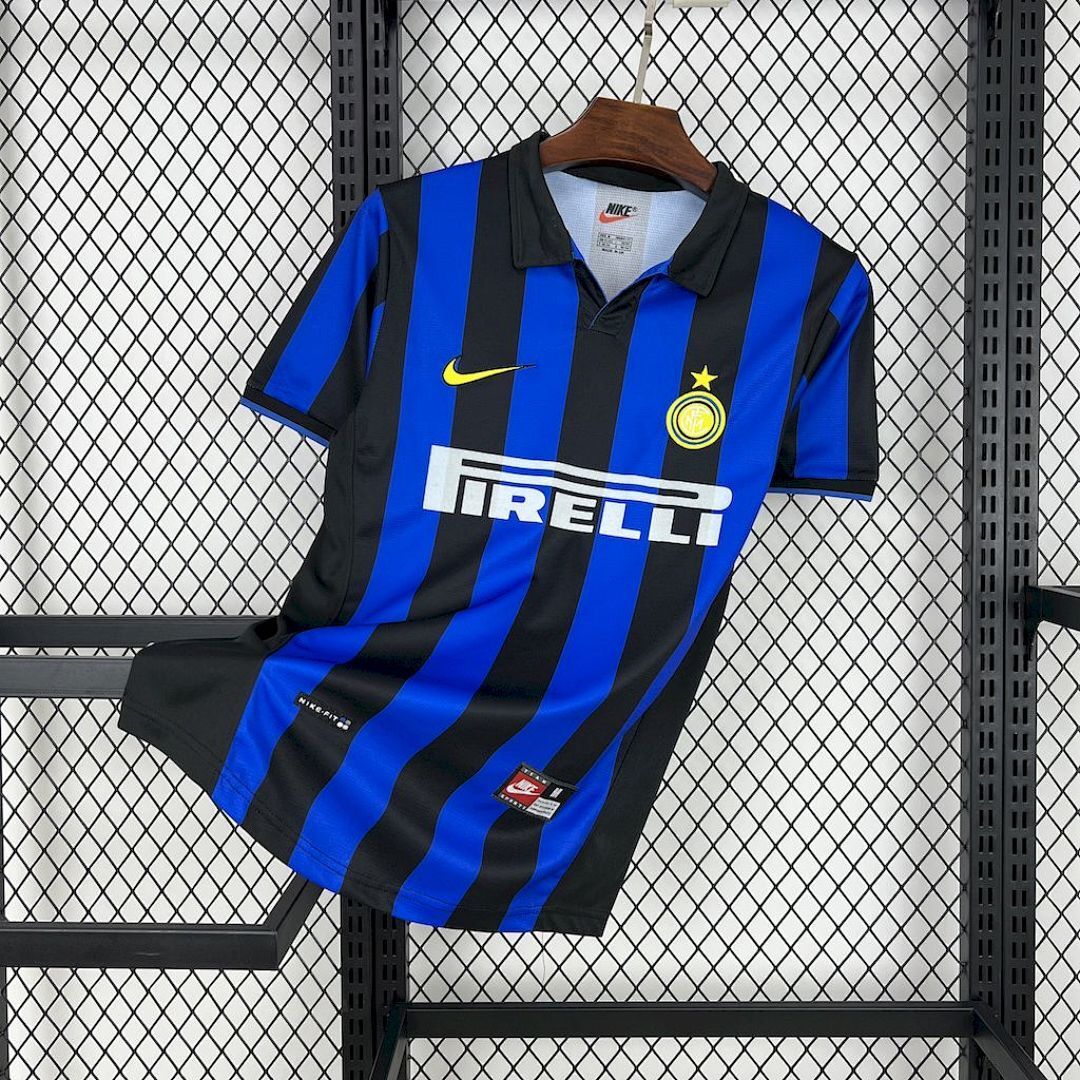 Retro 1998-99 Inter Milan Home Retro RONALDO MORIERO ZAMORANO BAGGIO Football jersey