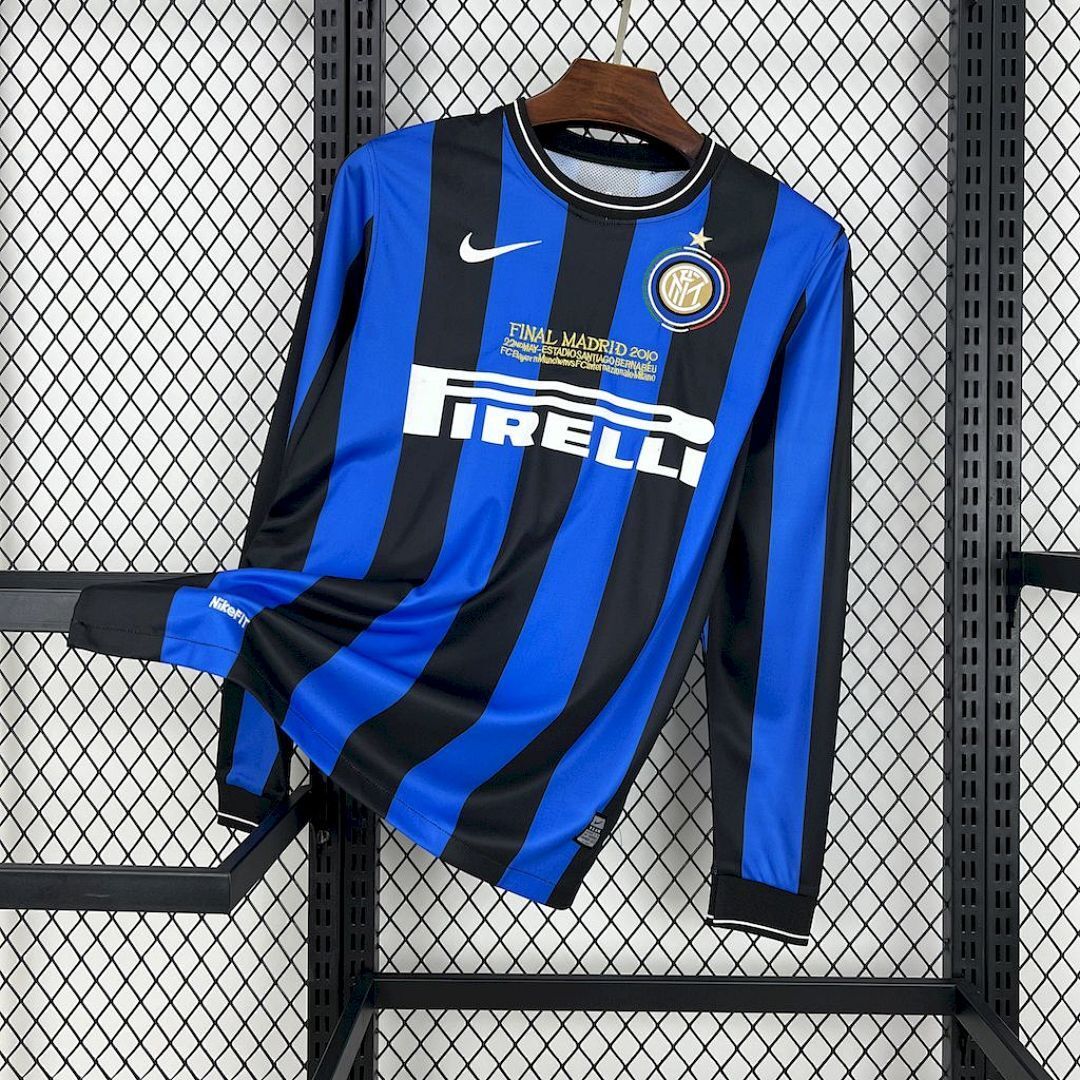 Retro UCL 2009-10 Inter Milan Home retro J.ZANETTI SNEIJDER BALOTELLI MILITO ETO'O Football jersey