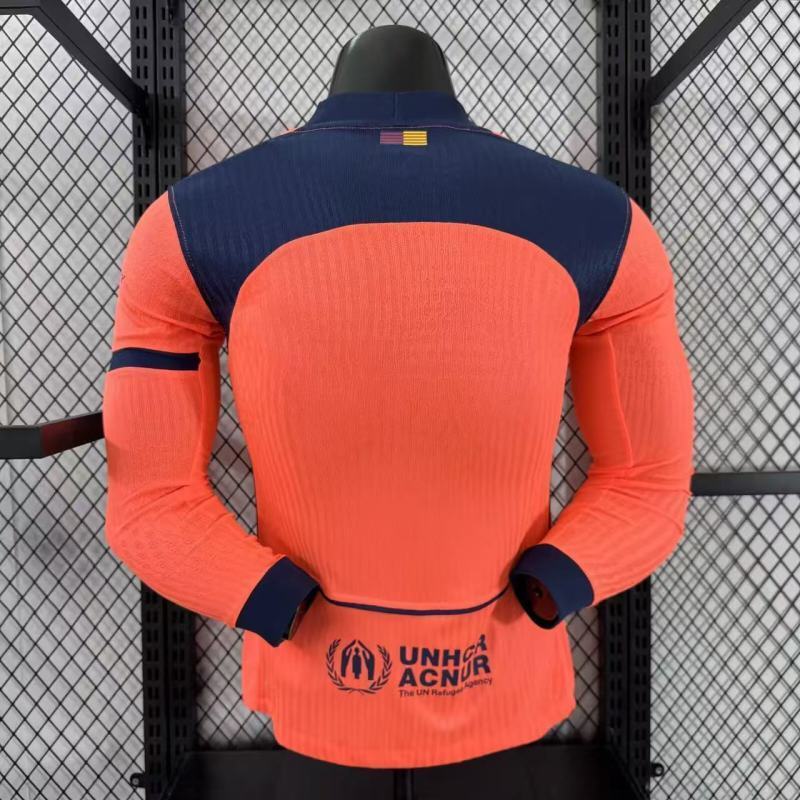 Player 2025-26 Barcelona Third Away long sleeve Football jersey