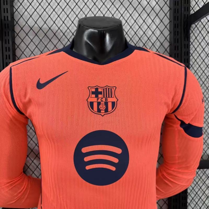 Player 2025-26 Barcelona Third Away long sleeve Football jersey