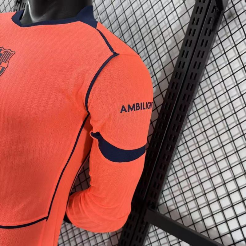 Player 2025-26 Barcelona Third Away long sleeve Football jersey