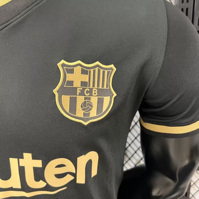 Player Retro 2020-21 Barcelona Black Away Retro MESSI PIQUE DEMBELE JORDI AIBA GRIZMANN Football jersey