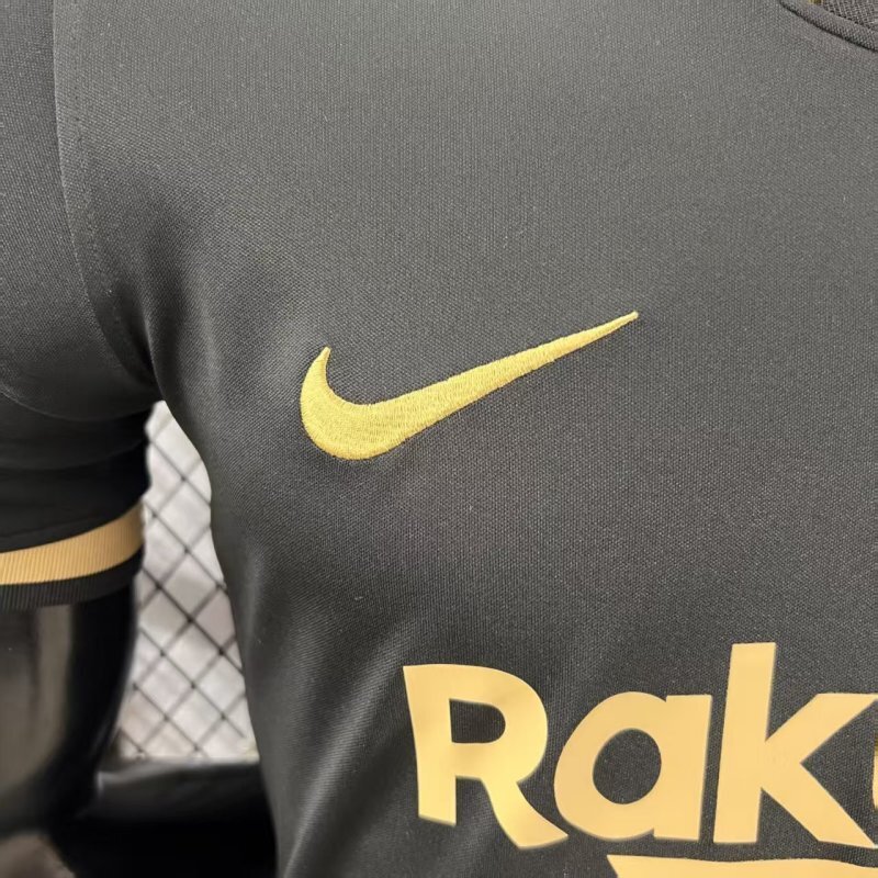 Player Retro 2020-21 Barcelona Black Away Retro MESSI PIQUE DEMBELE JORDI AIBA GRIZMANN Football jersey