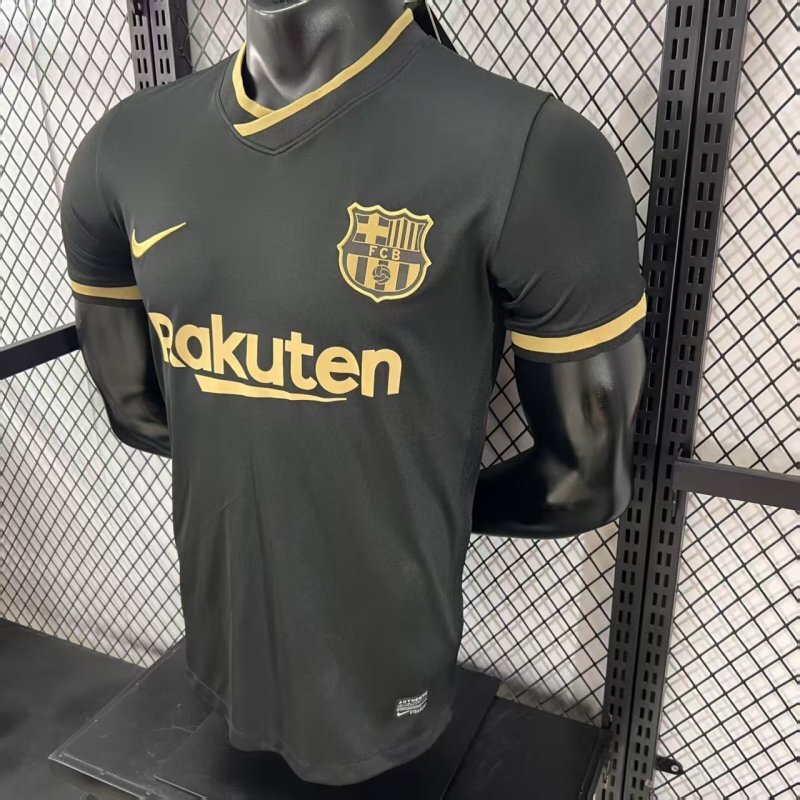 Player Retro 2020-21 Barcelona Black Away Retro MESSI PIQUE DEMBELE JORDI AIBA GRIZMANN Football jersey