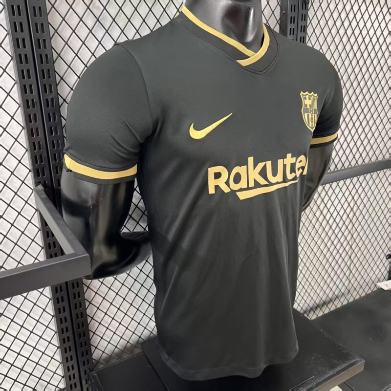 Player Retro 2020-21 Barcelona Black Away Retro MESSI PIQUE DEMBELE JORDI AIBA GRIZMANN Football jersey