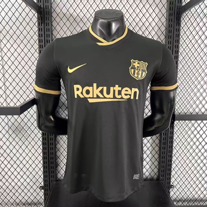 Player Retro 2020-21 Barcelona Black Away Retro MESSI PIQUE DEMBELE JORDI AIBA GRIZMANN Football jersey