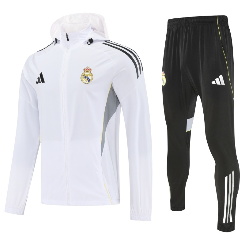 2025-26 Real Madrid Hooded Jacket Set