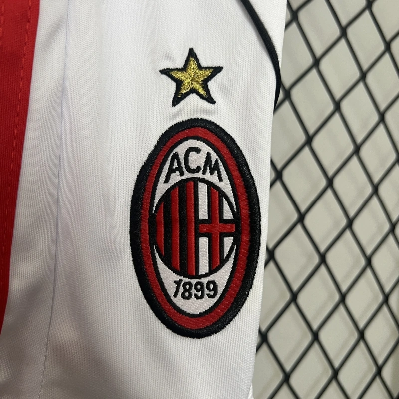 retro Kids 2006-07 Kids AC Milan retro Champions League away kids football jersey