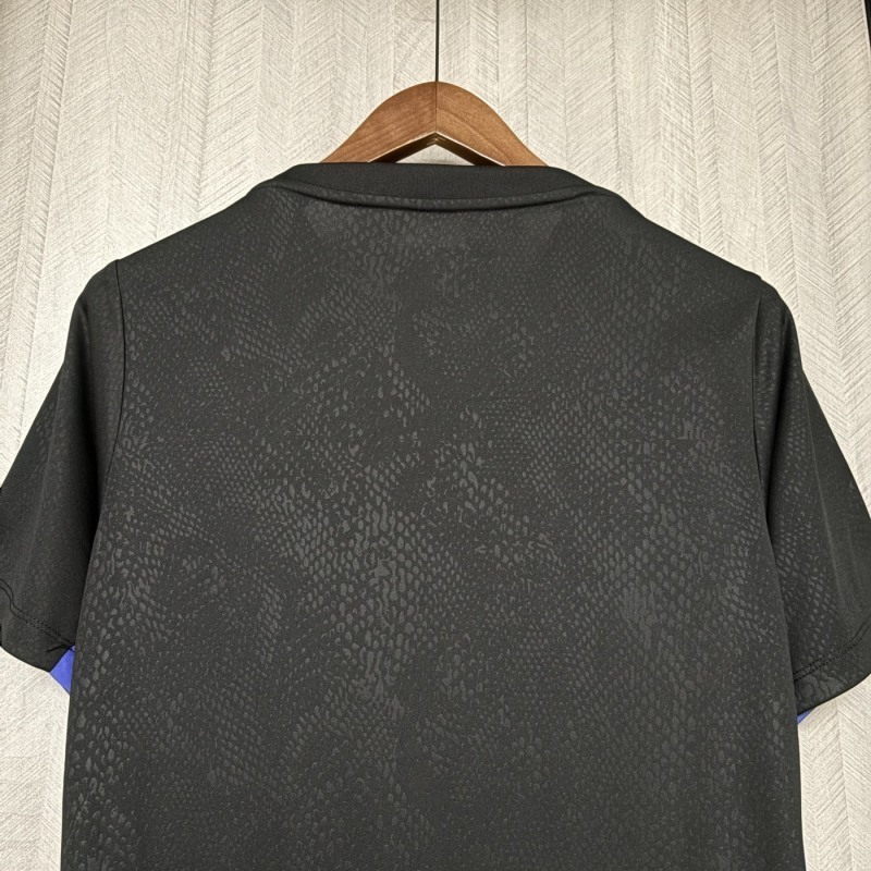 2025-26 Barcelona Away black Football jersey