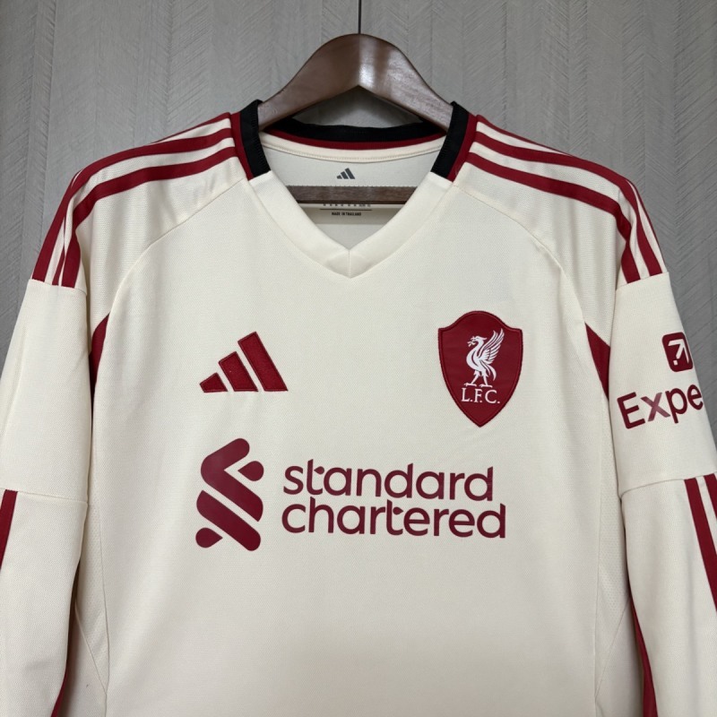 2025-26 Liverpool Away Long Sleeve Football jersey