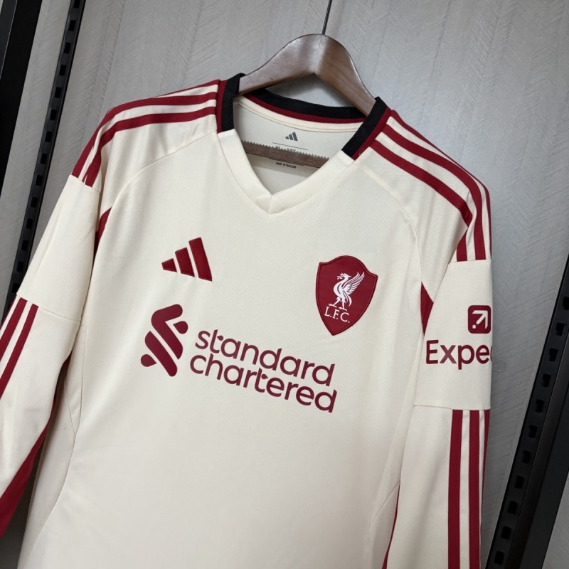 2025-26 Liverpool Away Long Sleeve Football jersey