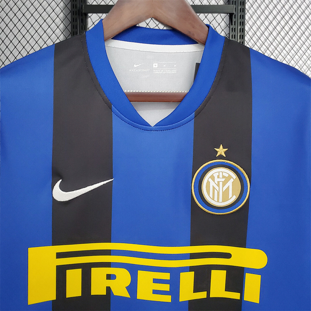 Retro 2008-09 Inter Milan home Retro J. ZANETTI IBRAHIMOVIC FIGO BALOTELLI Football jersey
