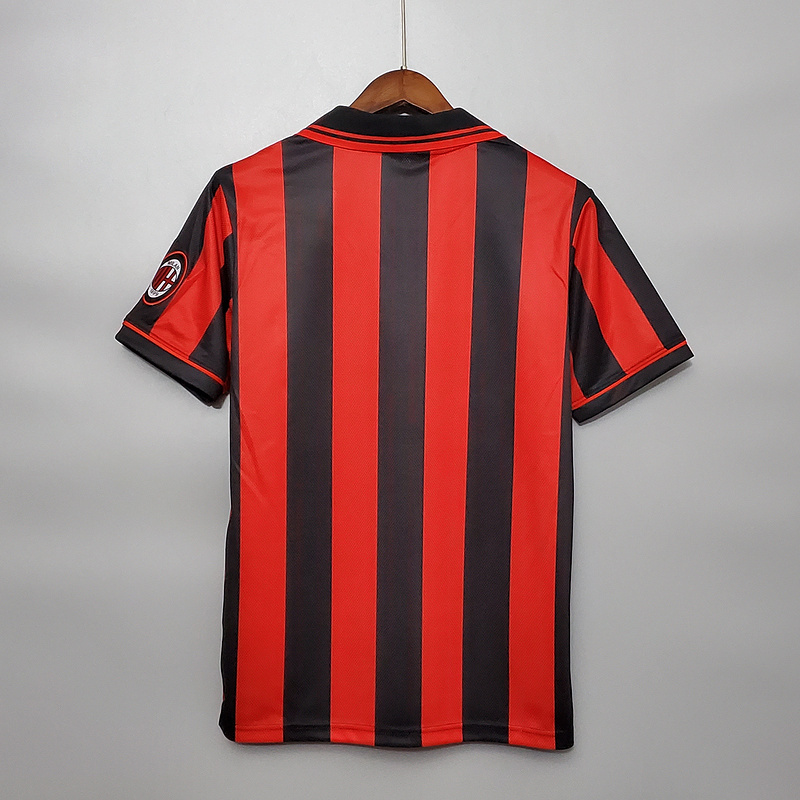 Retro 1996-97 AC Milan home Retro BAGGIO BARESI VIEIRA  ALBERTINI  Football jersey