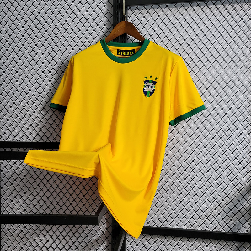 Retro 1970-1972 Brazil Home retro Football jersey