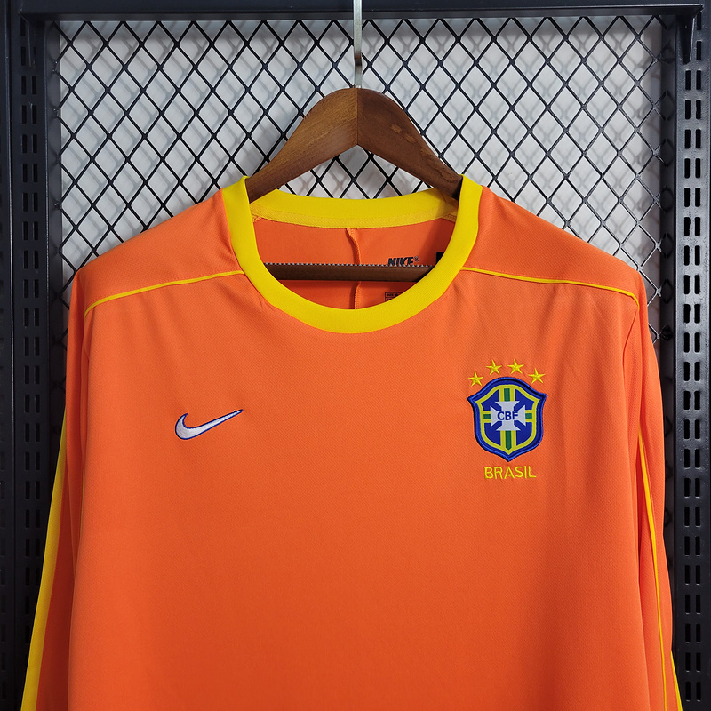 Retro Long Sleeve 1998 Brazil retro Goalkeeper Football jersey
