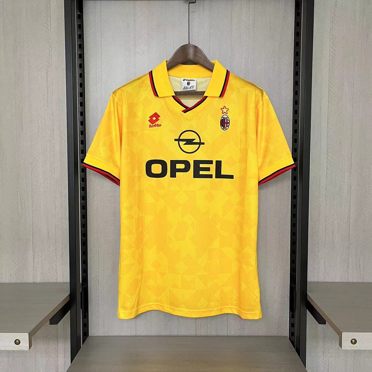 Retro 1995-96 AC Milan away Retro BAGGIO BARESI VIEIRA  ALBERTINI Football jersey