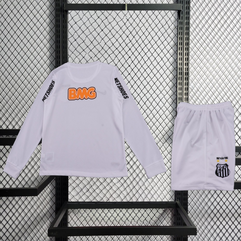 Retro Kids 2011-12 kids Santos home Retro football jersey
