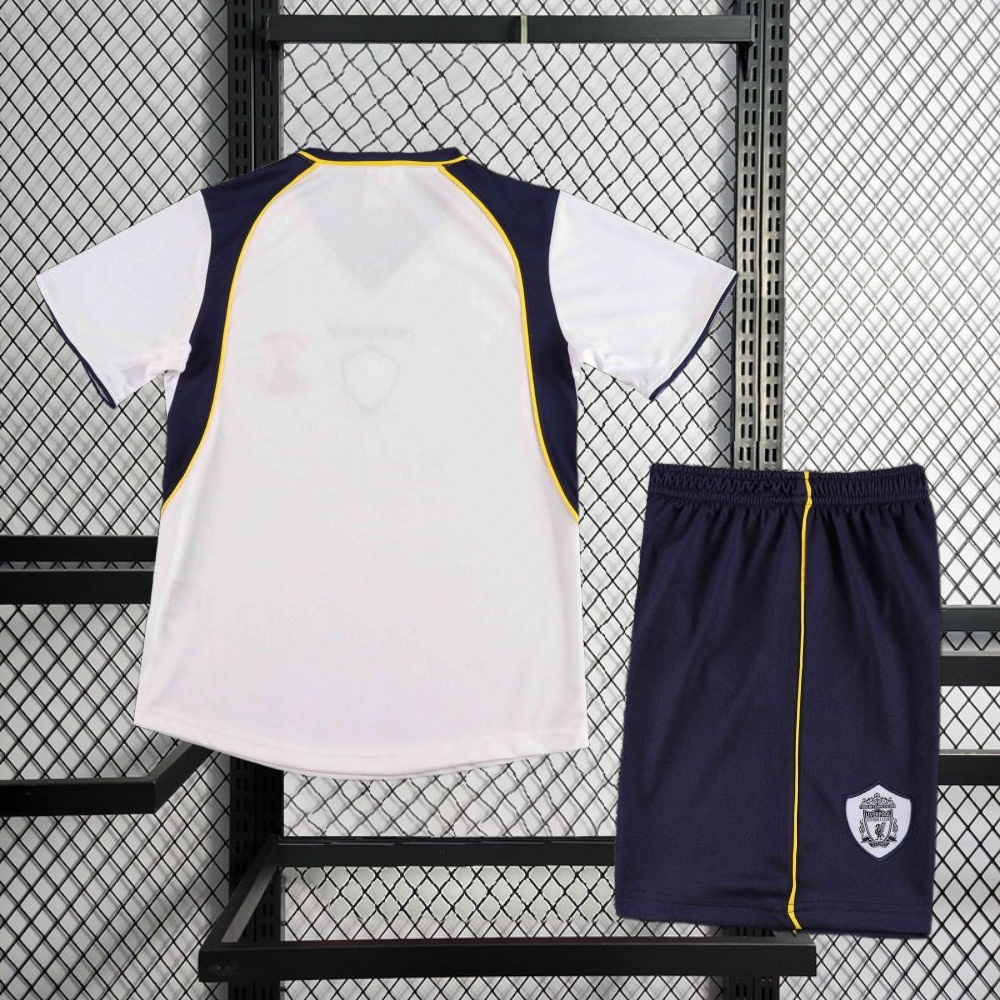 Retro kids 2001-02 Kids Liverpool Away retro Football jersey