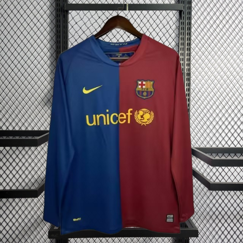 Retro 2008-09 Barcelona Home Retro UCL MESSI PIQUE ETO'O XAVI A.INISTA ETO'O HENRY Football jersey