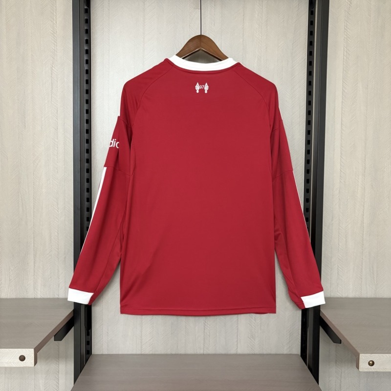 2025-26 Liverpool Home Long Sleeve Football jersey