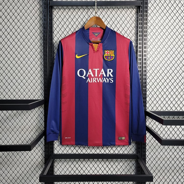 Retro 2014-15 Barcelona Home Retro MESSI PIQUE XAVI A.INISTA SUAREZ NEYMAR JR Football jersey
