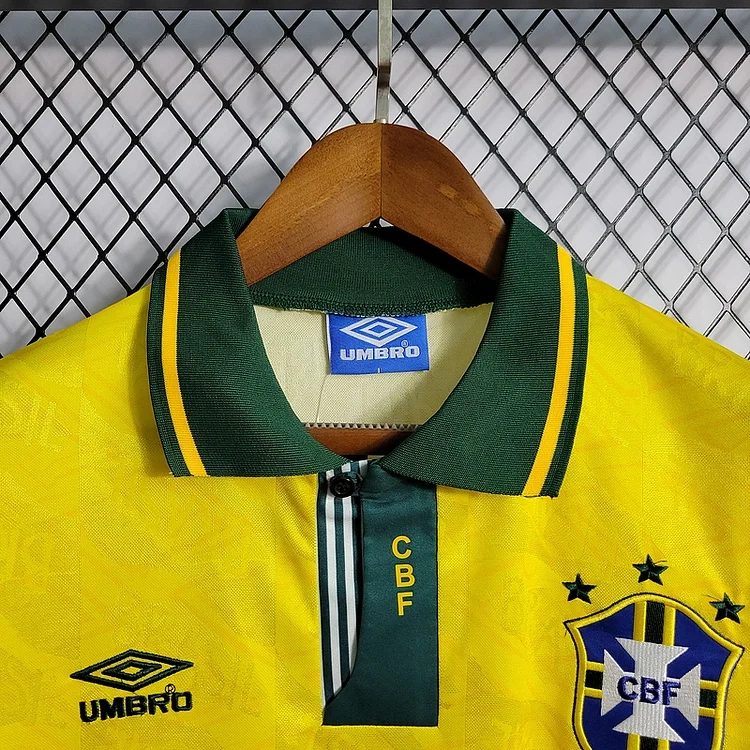 Retro 1991-93 Brazil Home Retro Football jersey