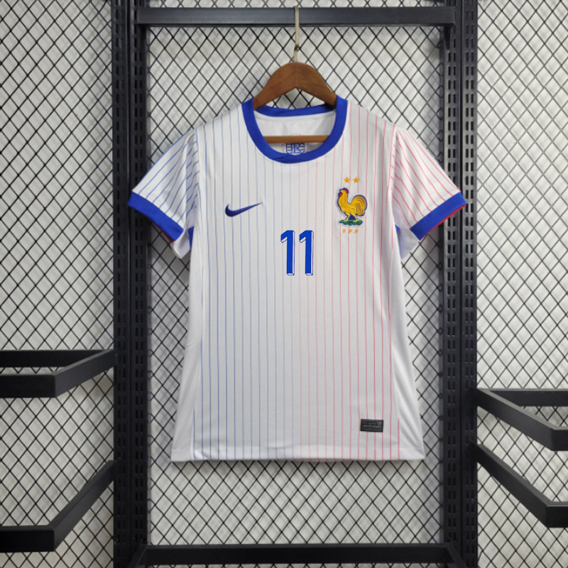 24-25 Women's France Away CAMAVINGA  GRIEZMANN GIROUD MBAPPE DEMBELE T. HERNANDEZ Football jersey