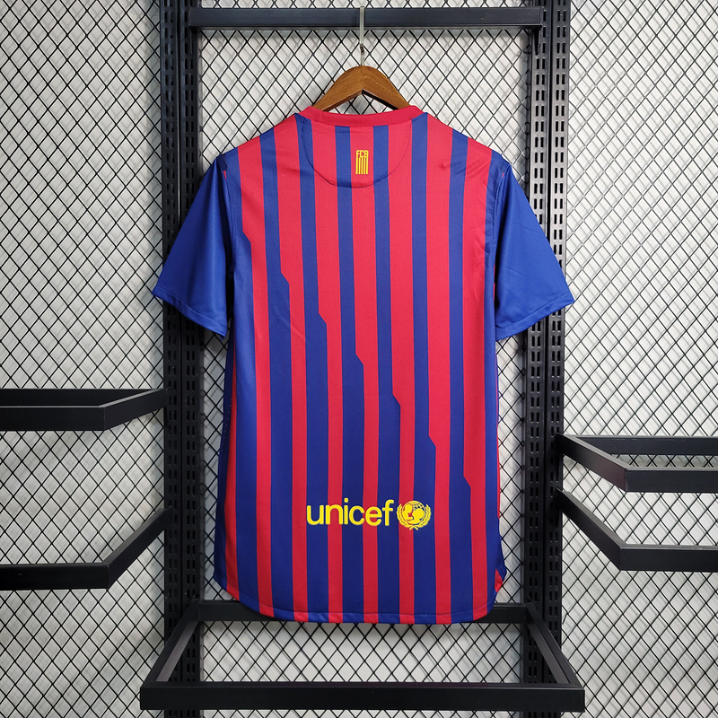 Retro 2011-12 Barcelona Home Retro MESSI PIQUE XAVI A.INISTA PUYOL Football jersey DAVID VILLA
