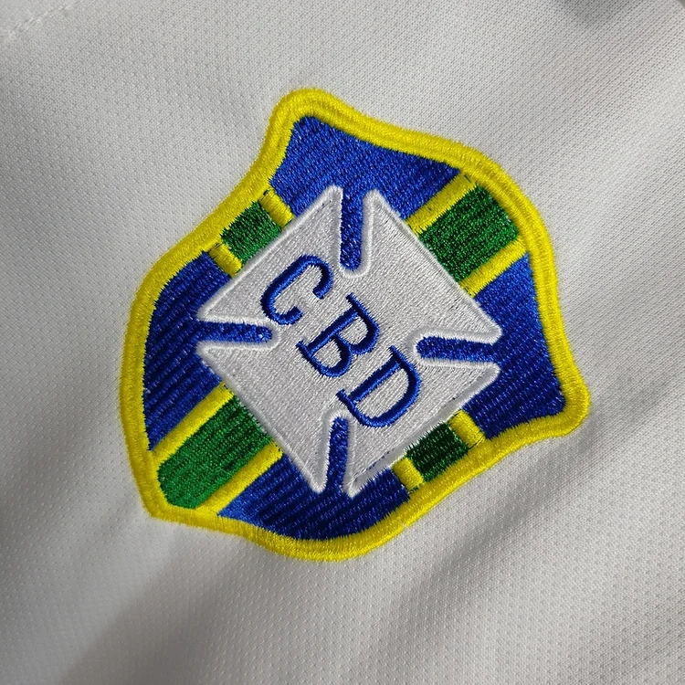 Retro 2004 Brazil retro White Football jersey