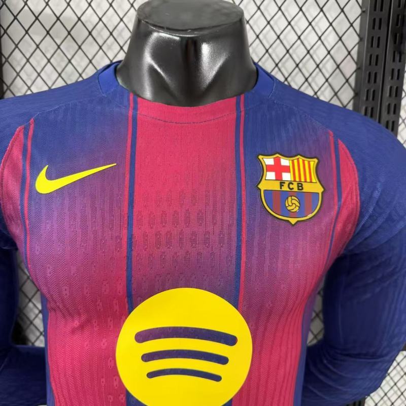 Player 2025-26 Barcelona Home Long sleeves Football jersey
