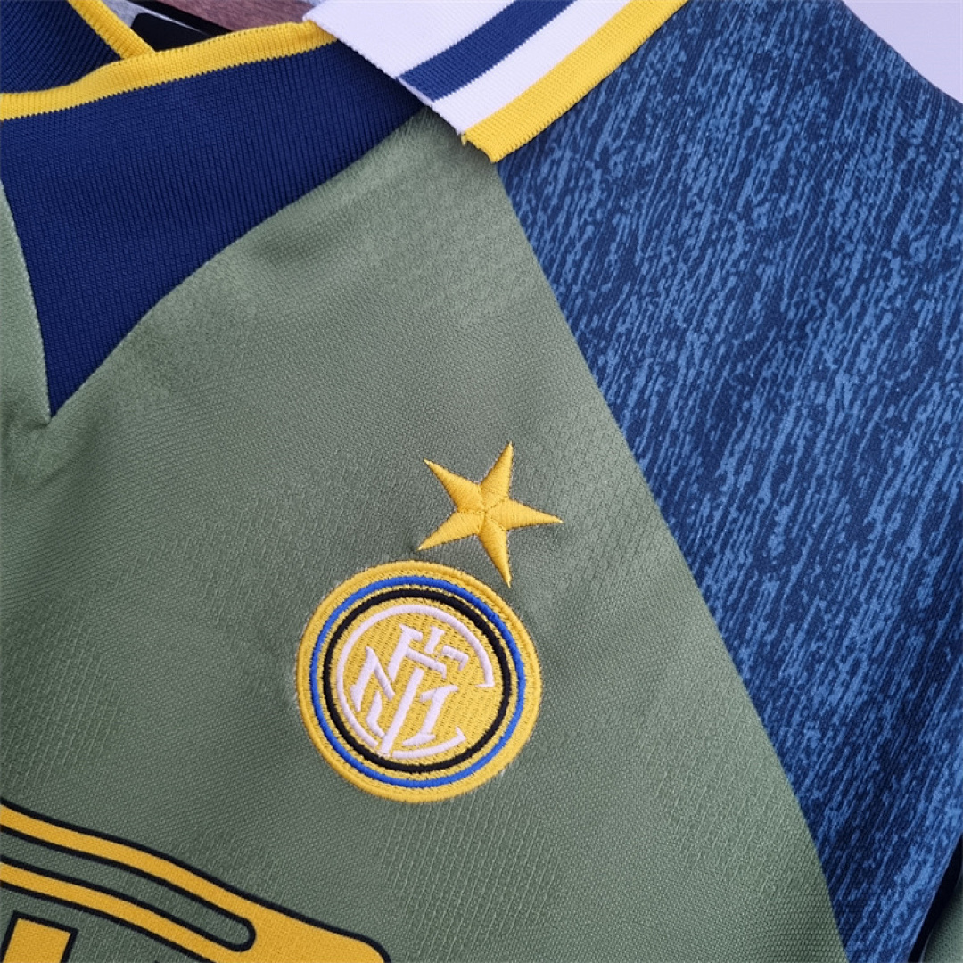 Retro 1995-96 Inter Milan Third away Retro R.CARLOS #6  Centofanti #9 Carbone #10 Football jersey