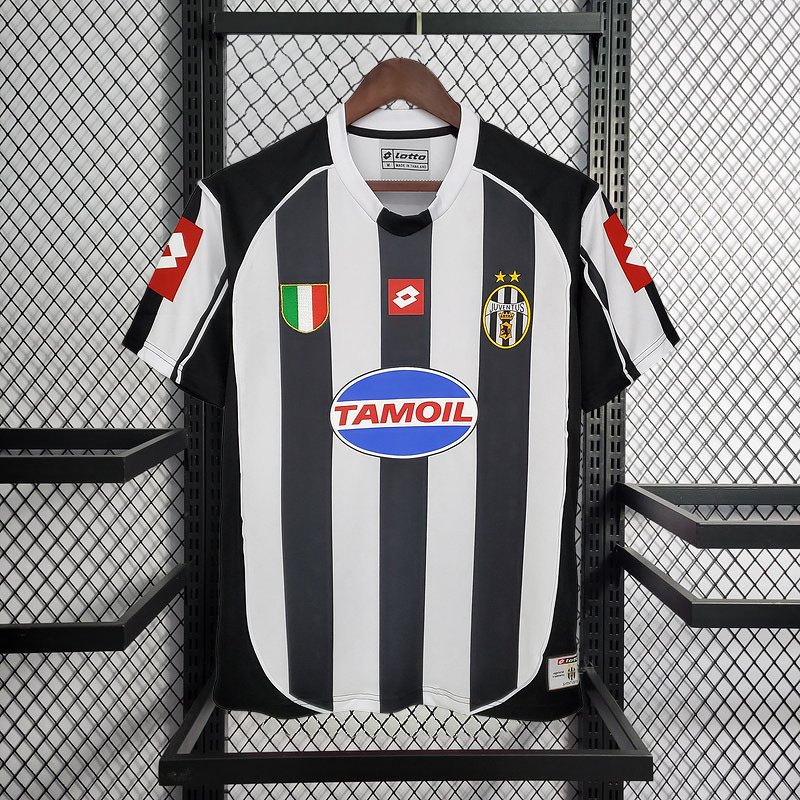 Retro 2002-03 Juventus home Retro ZAMBROTTA DEL PIERO NEDVED Football jersey