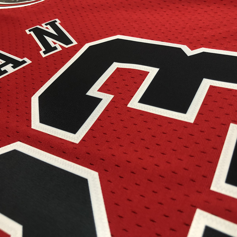 1997-98 NBA Chicago Bulls 23 JORDAN Red Basketball Jersey