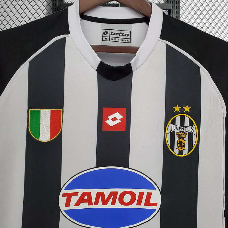 Retro 2002-03 Juventus home Retro ZAMBROTTA DEL PIERO NEDVED Football jersey