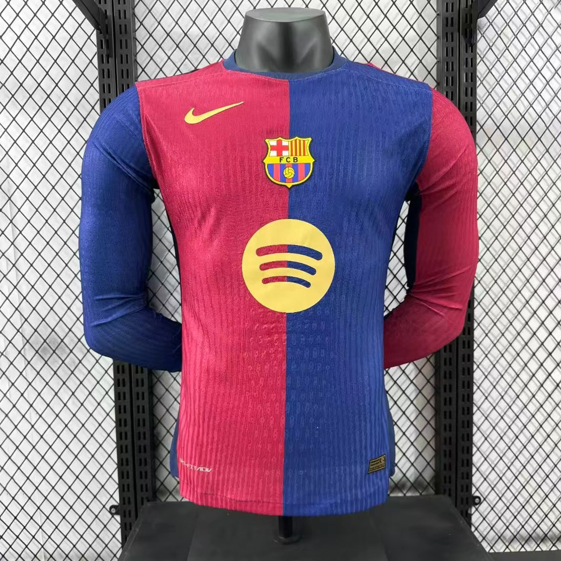 Player 2024-25 Barcelona home long sleeve Football jersey