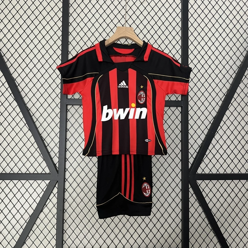 retro Kids 2006-07 Kids AC Milan home retro kids football jersey