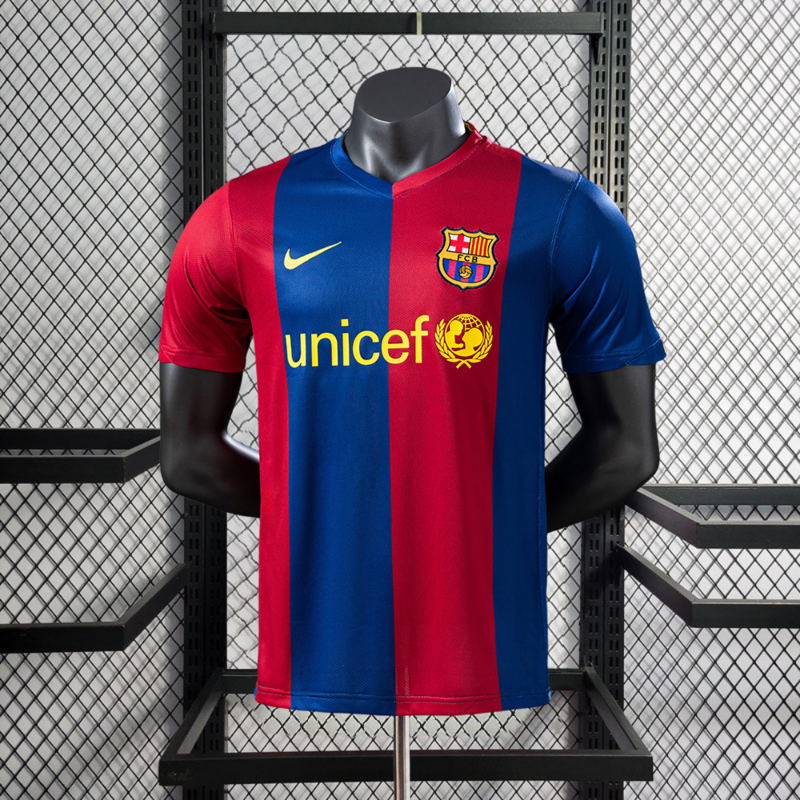 Player Retro 2006-07 FC Barcelona home Retro XAVI MESSI RONALDINHO DECO ETO'O Football jersey